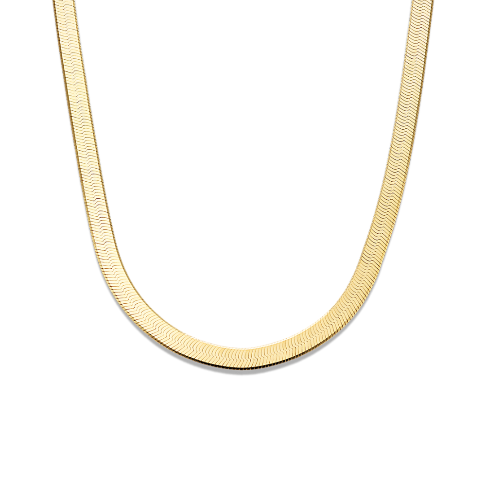 Herringbone Chain in Vermeil 14K Yellow Gold (18 in)