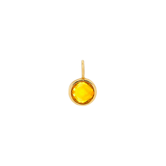 I Love Our Adventures - Citrine Charm in 14k Yellow Gold