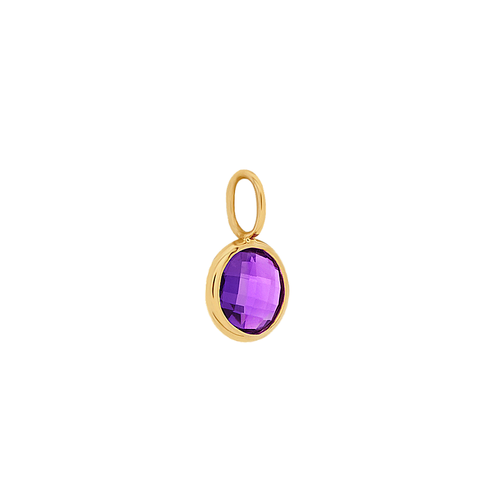 In Awe of You - Amethyst Charm in 14k Yellow Gold