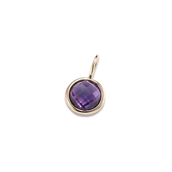 In Awe of You - Amethyst Charm in 14k Yellow Gold