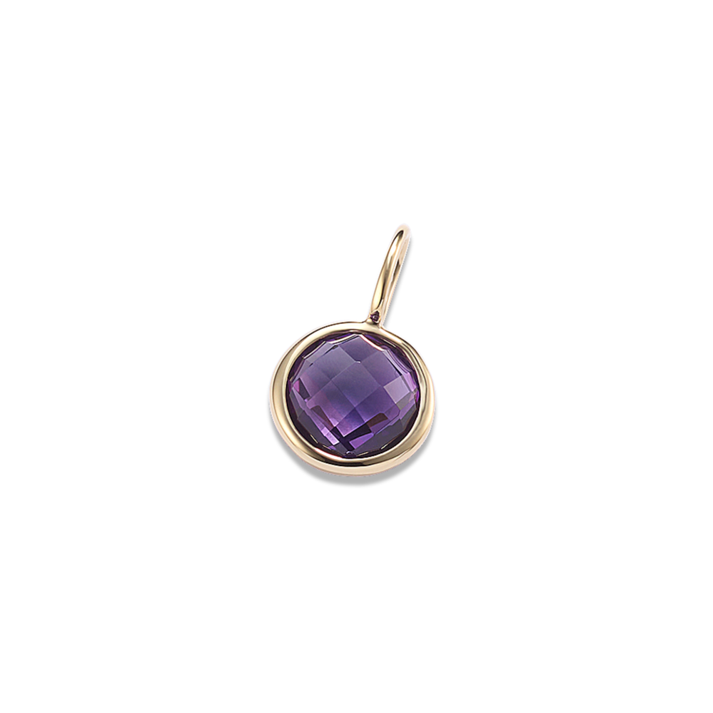 In Awe of You - Amethyst Charm in 14k Yellow Gold