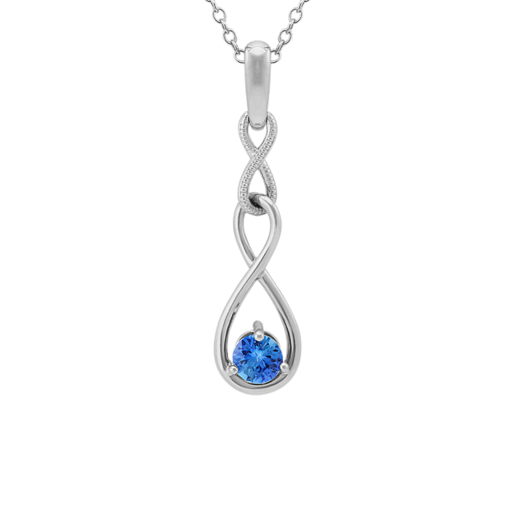 Infinity Kentucky Blue Sapphire Pendant (20 in)