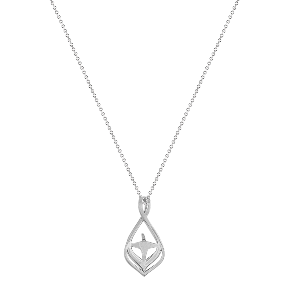 Infinity Diamond Pendant in 14K White Gold | Shane Co.