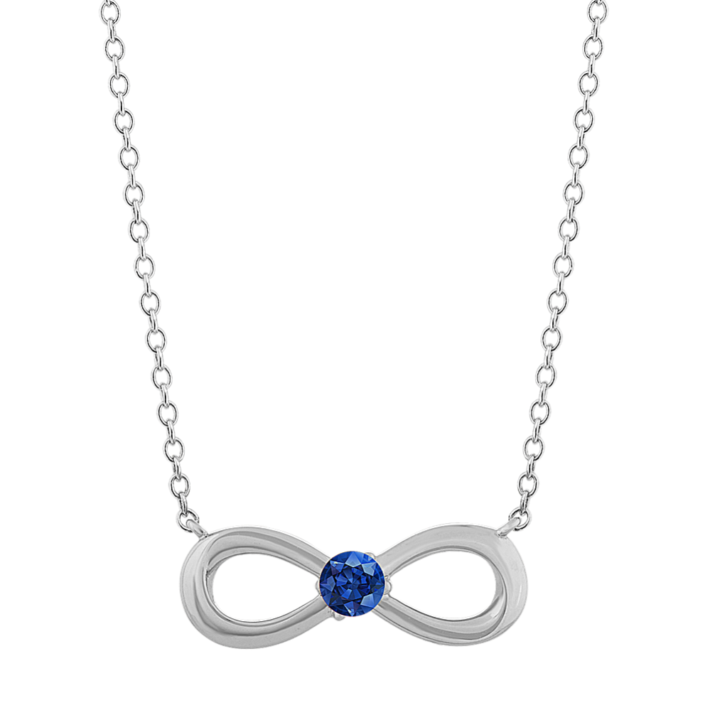 Infinity Necklace in 14k White Gold 20