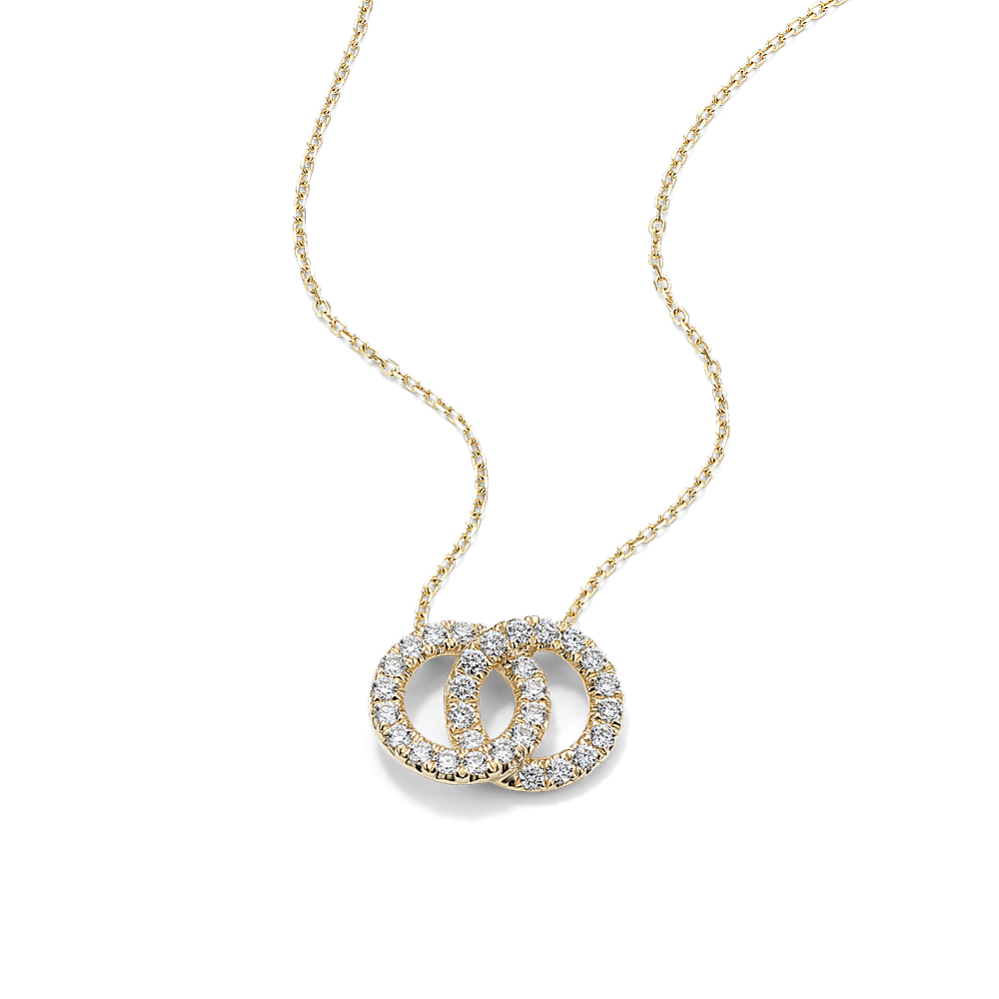 Interlocking Circles Lab-Grown Diamond Necklace