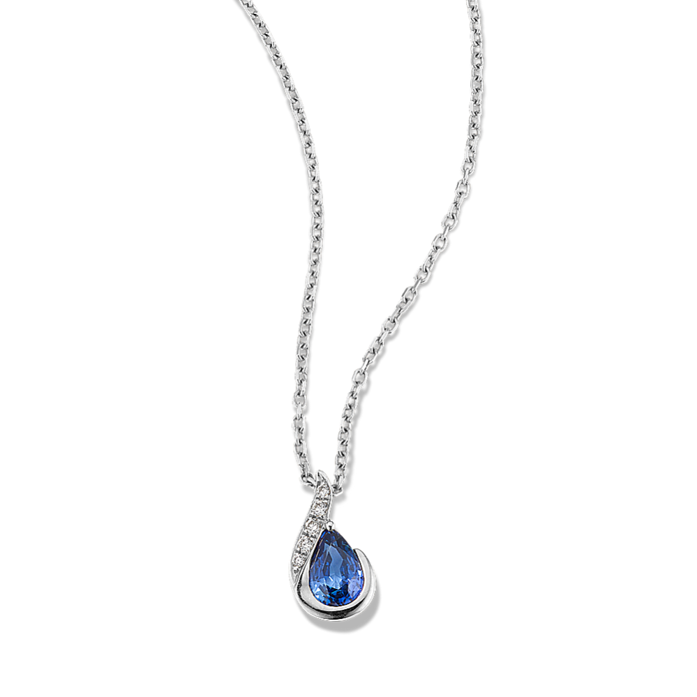 Isobel Sapphire & Diamond Teardrop Pendant