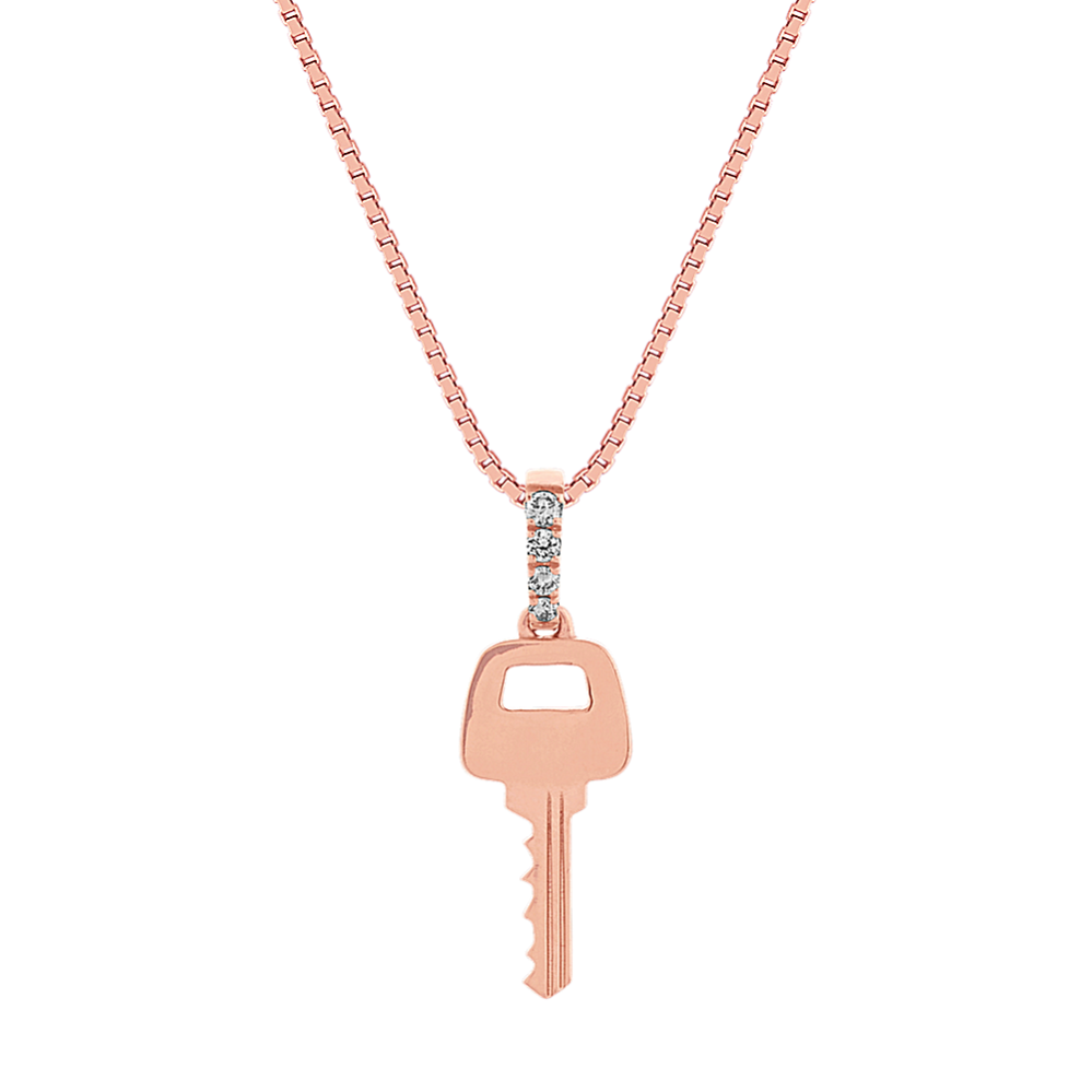 Key Pendant with Diamond Accent (22 in)