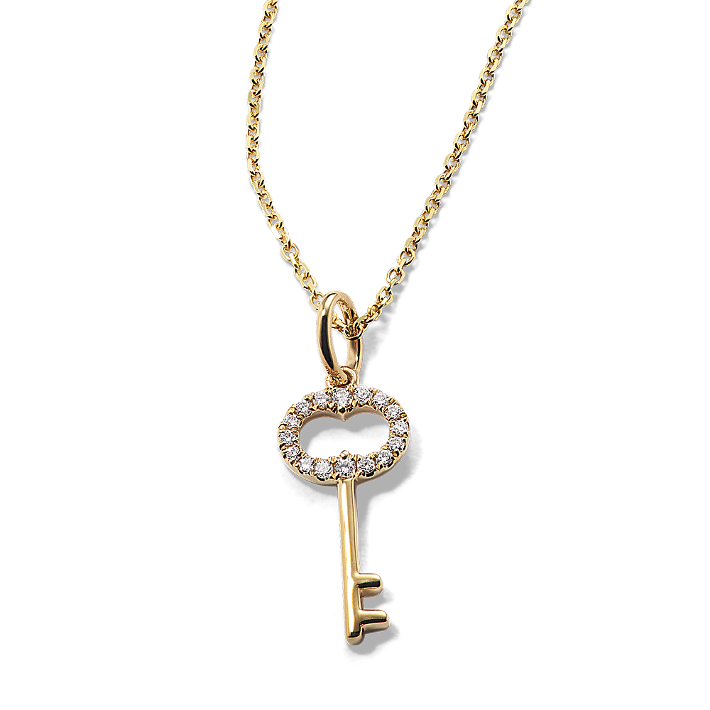 Key Pendant with Diamond Accent (20 in)