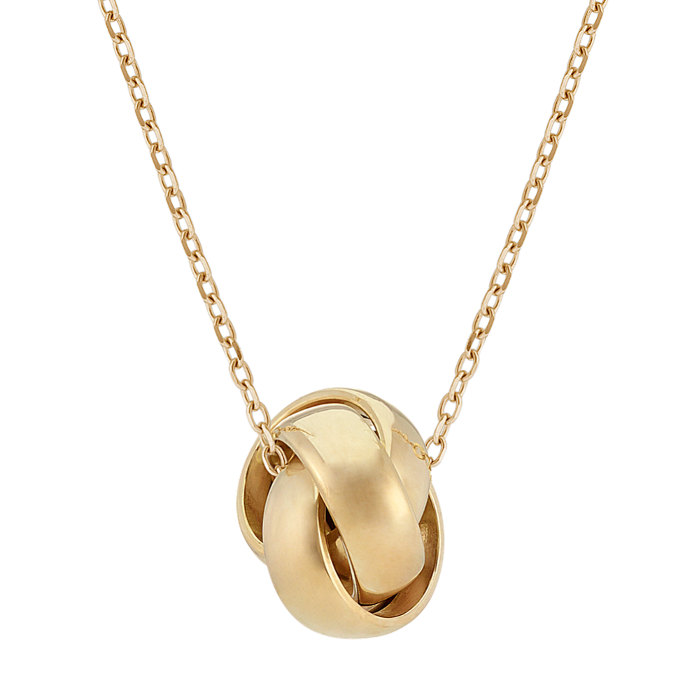Knot Pendant in 14k Yellow Gold (18'')