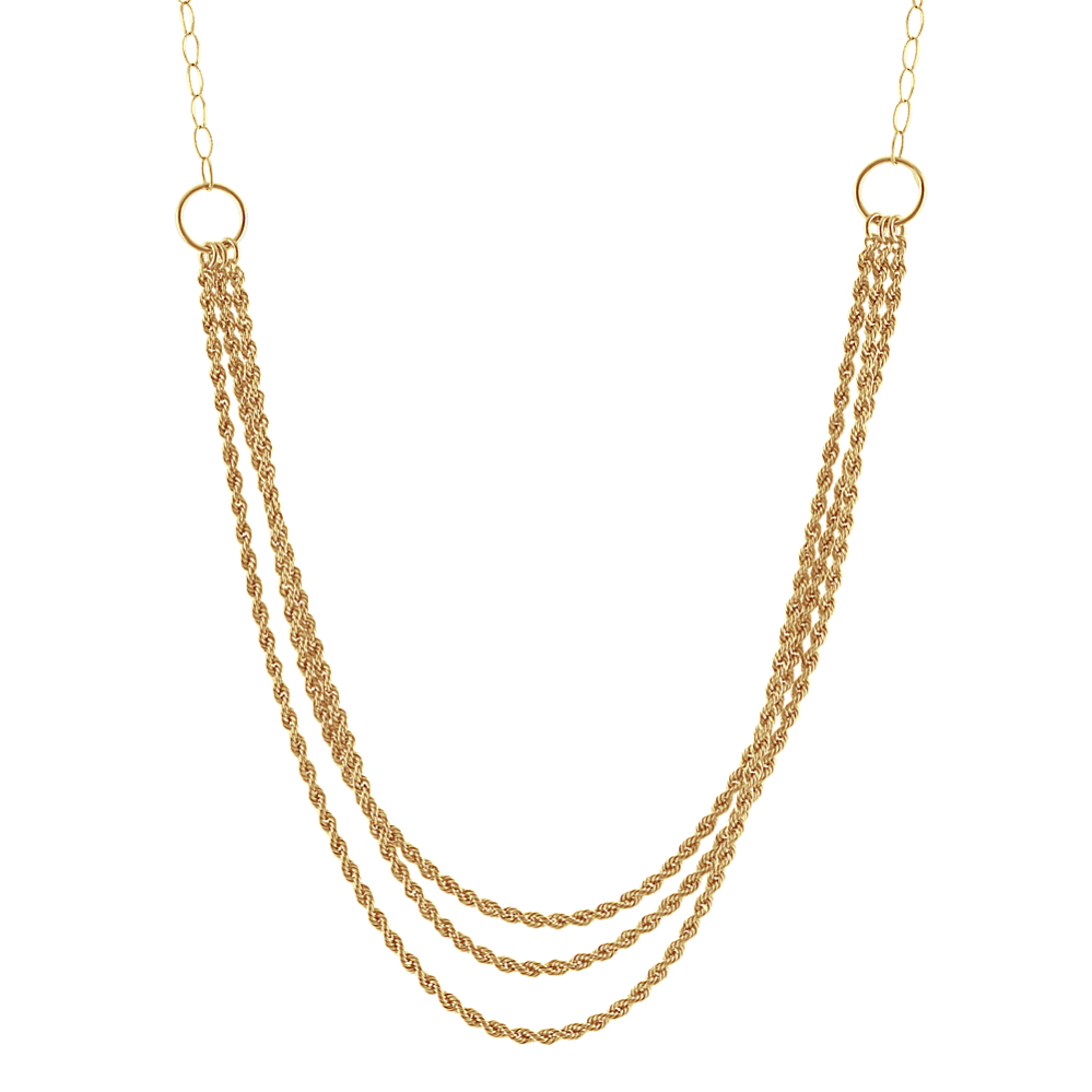 Layered Necklace in 14k Yellow Gold (18 in)