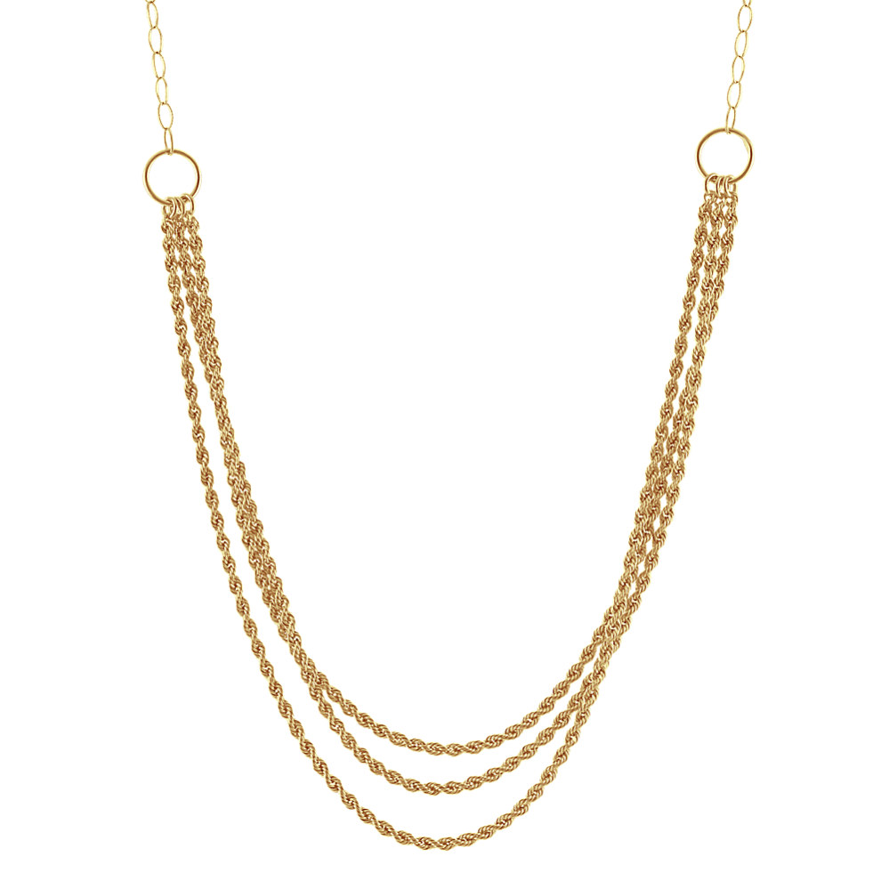 Layered Necklace in 14k Yellow Gold (18'')