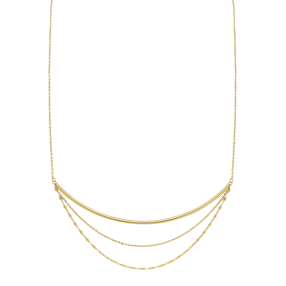 Layered Necklace in 14k Yellow Gold