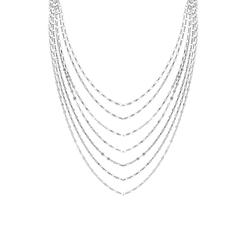 Layered Necklace in Sterling Silver (18 in)