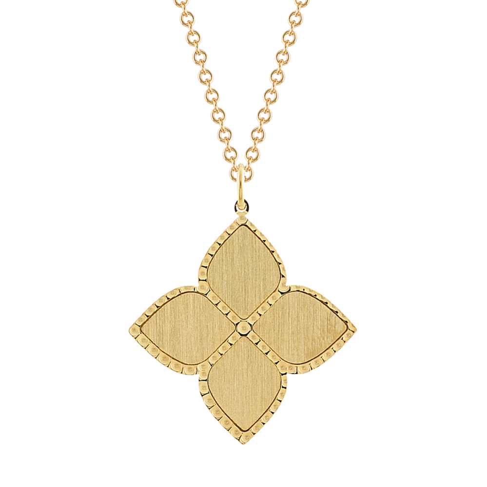 Leaf Pendant in 14k Yellow Gold (18'')