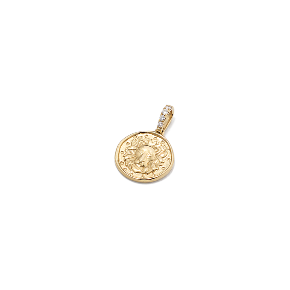 Leo Diamond Accent Zodiac Charm