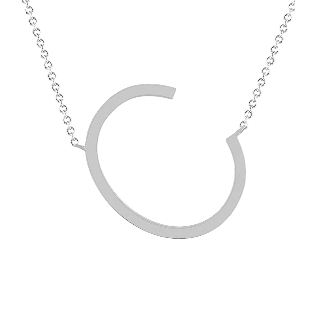 Letter Z Necklace in Sterling Silver (20 in) Shane Co.