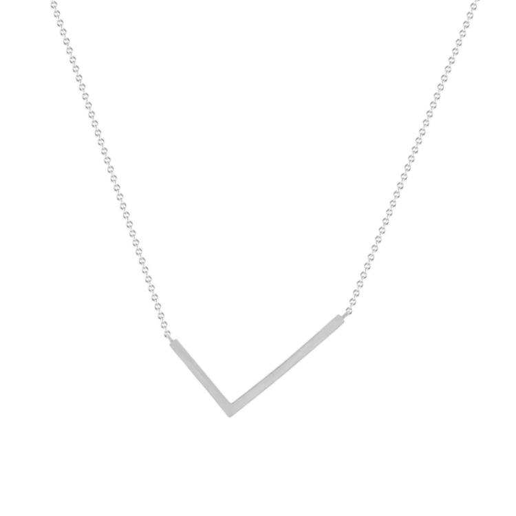 Letter L Necklace in Sterling Silver (20 in)