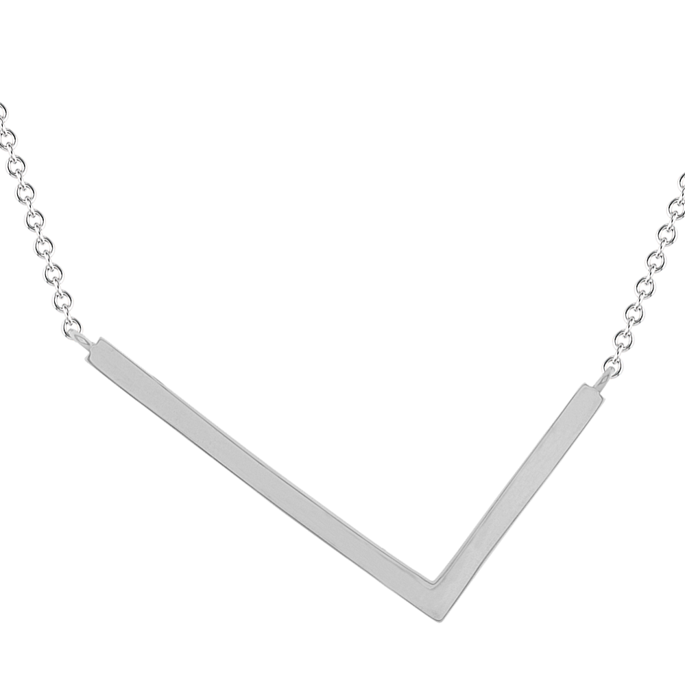 Letter L Necklace in Sterling Silver (20'')