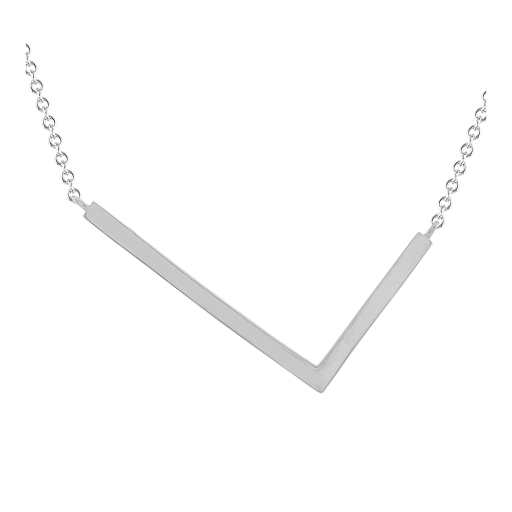 Letter Z Necklace in Sterling Silver (20 in) Shane Co.