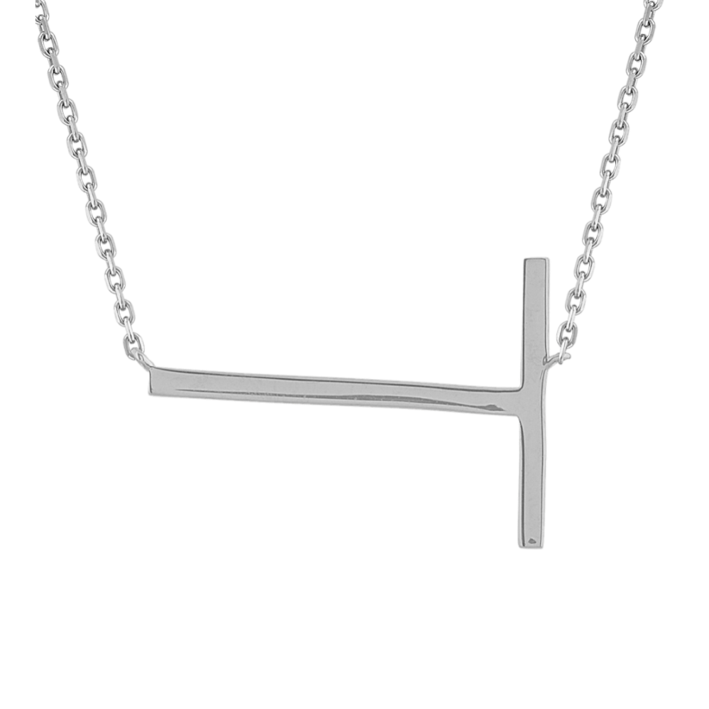 Letter t necklace on sale sterling silver