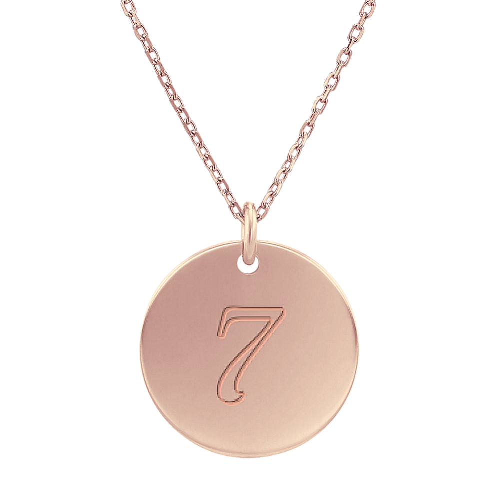 Linden 14K Rose Gold Large Disk Pendant