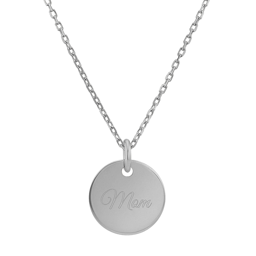 Linden 14K White Gold Petite Disk Pendant