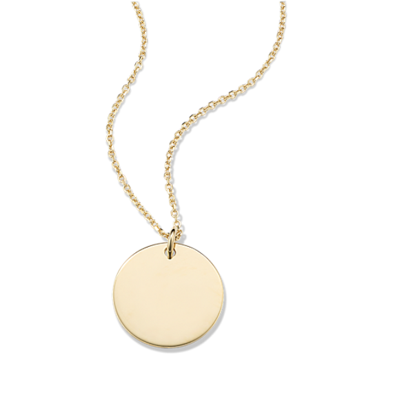 Linden 14K Yellow Gold Large Disk Pendant