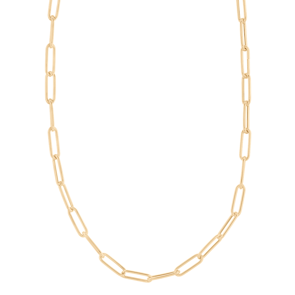 Cali 14K Yellow Gold Paperclip Chain (24in)