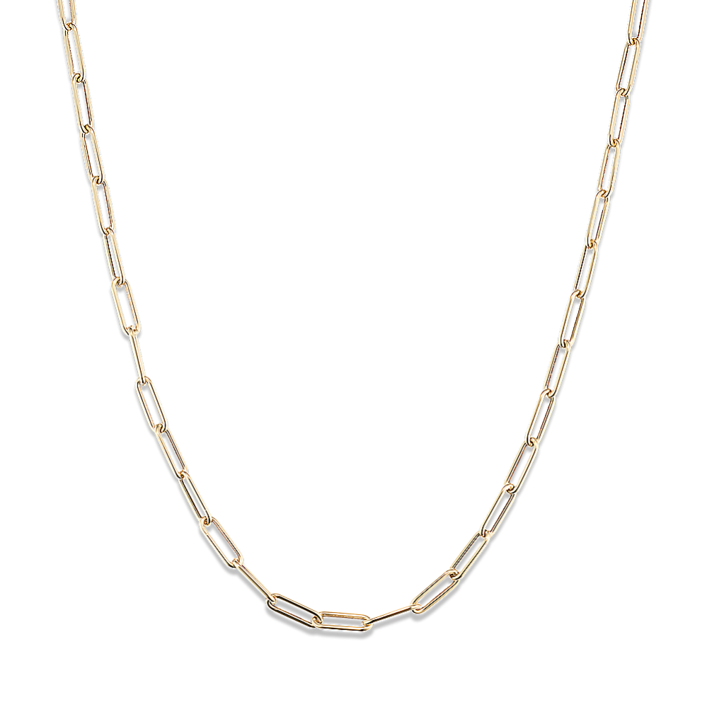 Cali 24'' 14K Yellow Gold Paperclip Chain (3mm)