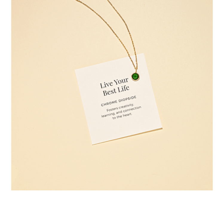 Live Your Best Life - Green Natural Chrome Diopside Charm