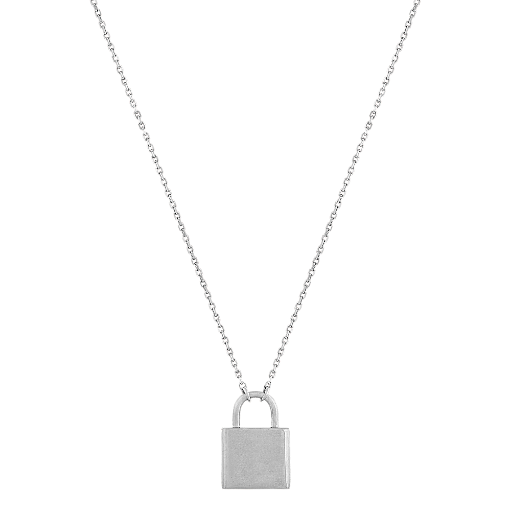 14K Yellow Gold Lock Necklace