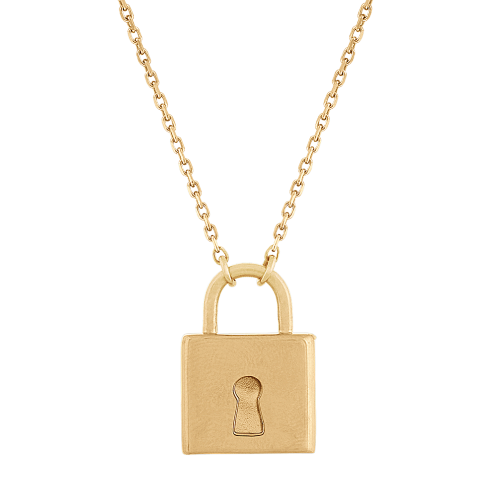 Lock Necklace in 14k Yellow Gold (20 in)