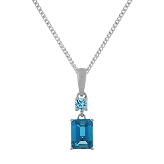 London Blue and Blue Topaz Pendant (22 in)
