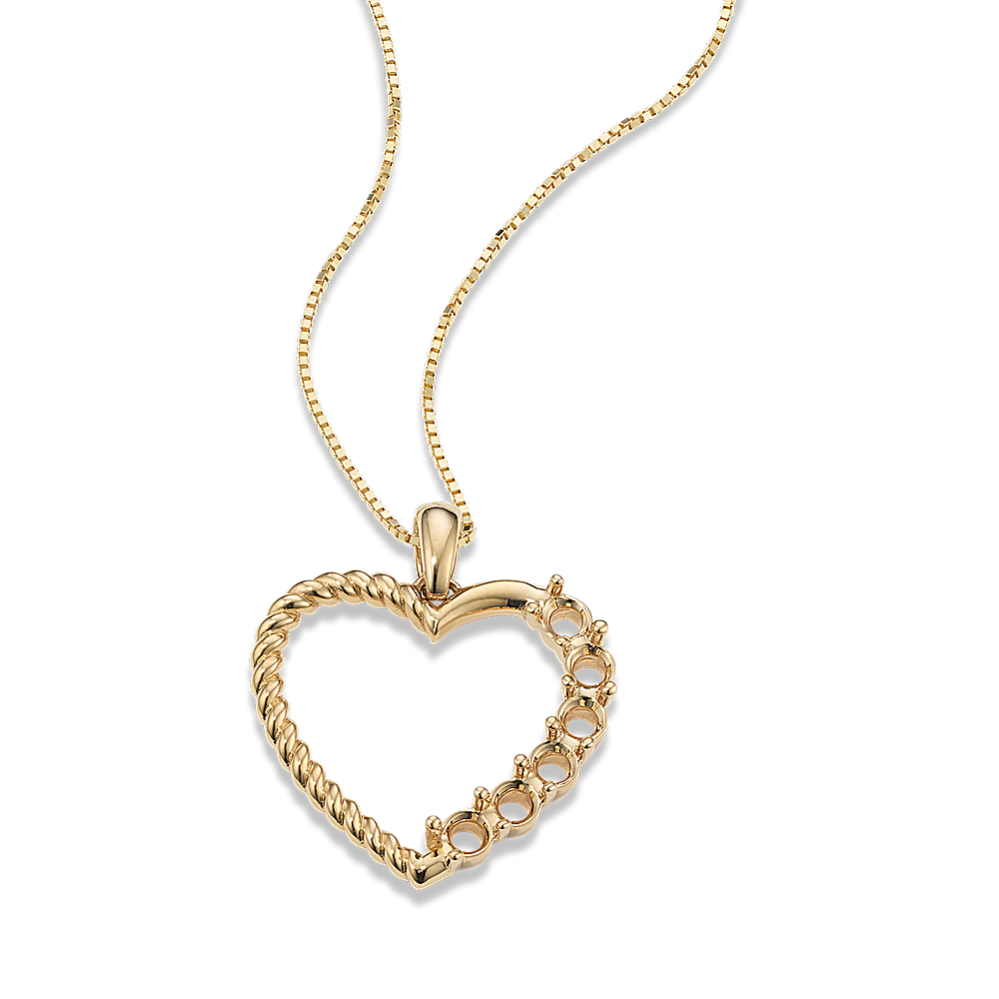 Pick-Your-Gems Heart Pendant