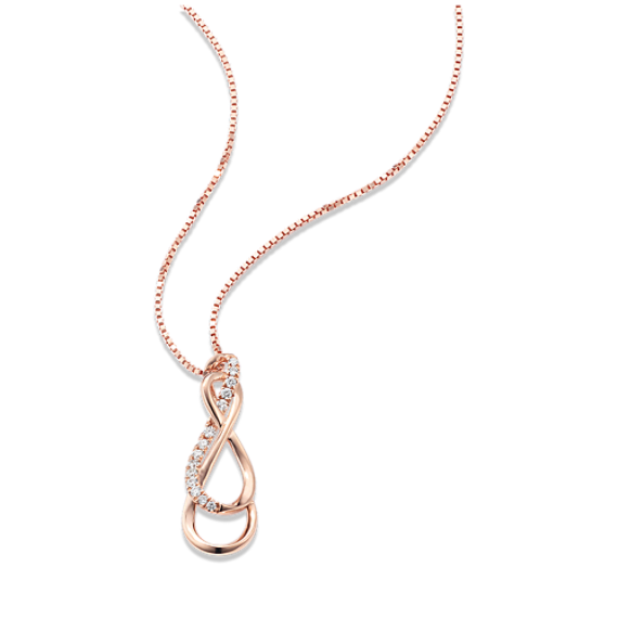 Diamond Pave Double Infinity Pendant