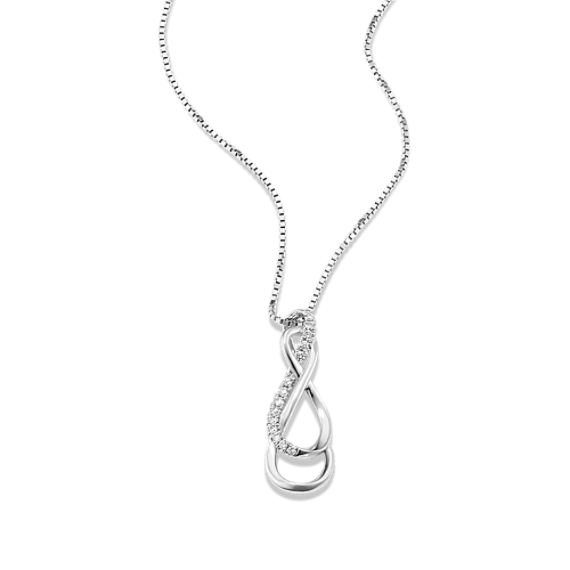Diamond Pave Double Infinity Pendant