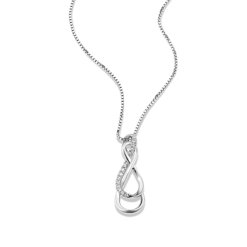 Diamond Pave Double Infinity Pendant