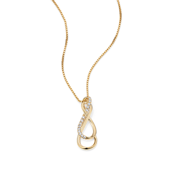 Diamond Pave Double Infinity Pendant