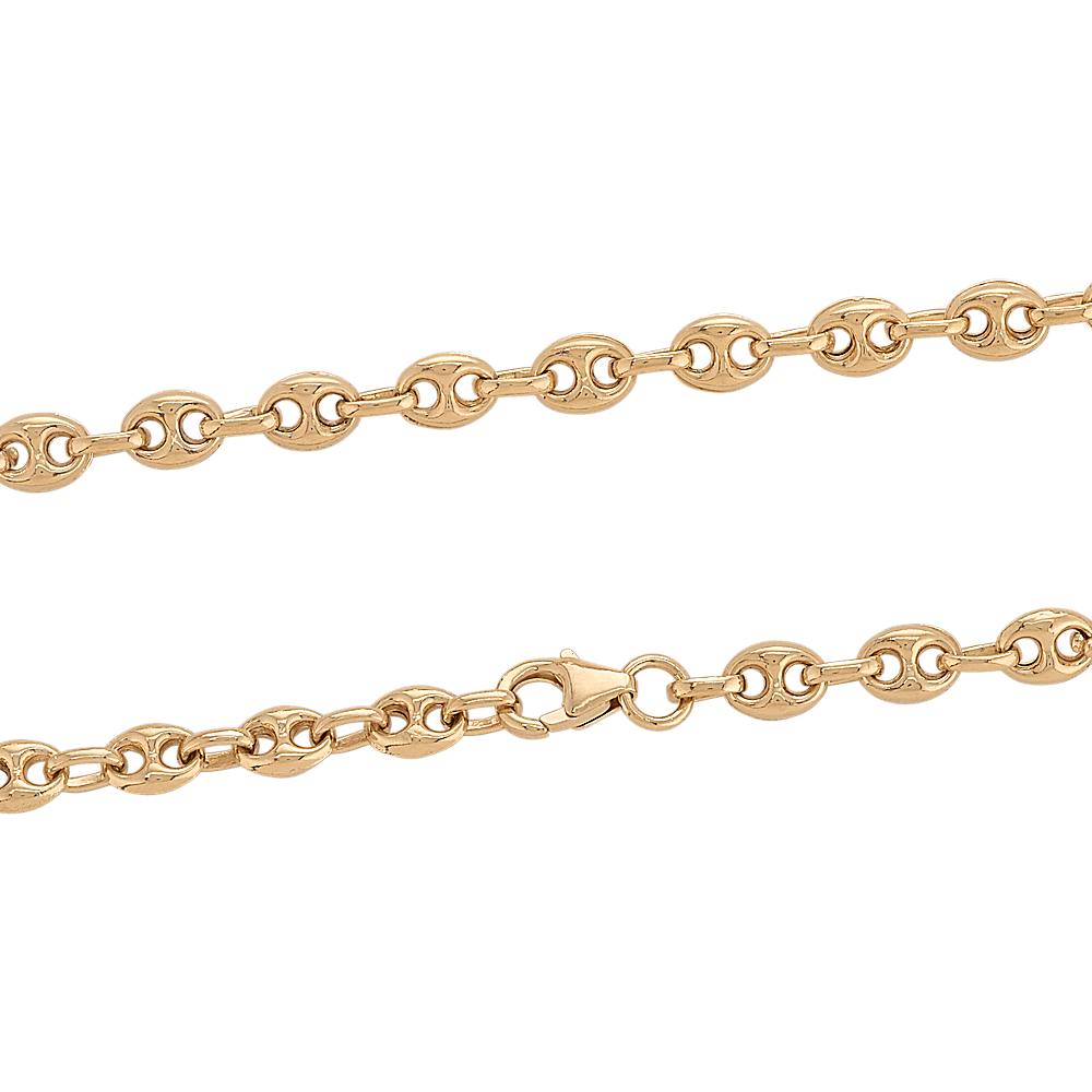 Mariner Chain in Vermeil 14k Yellow Gold (18 in) | Shane Co.