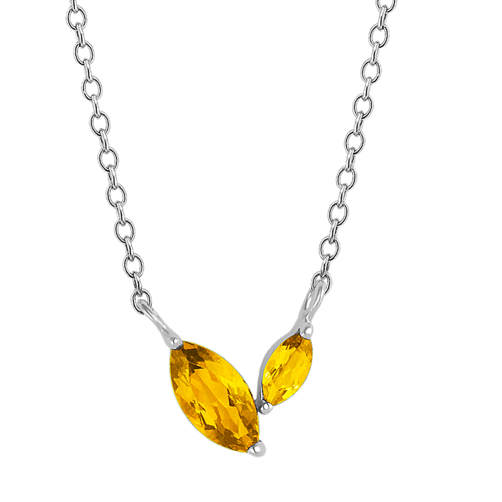 Marquise Citrine Necklace (18 in)