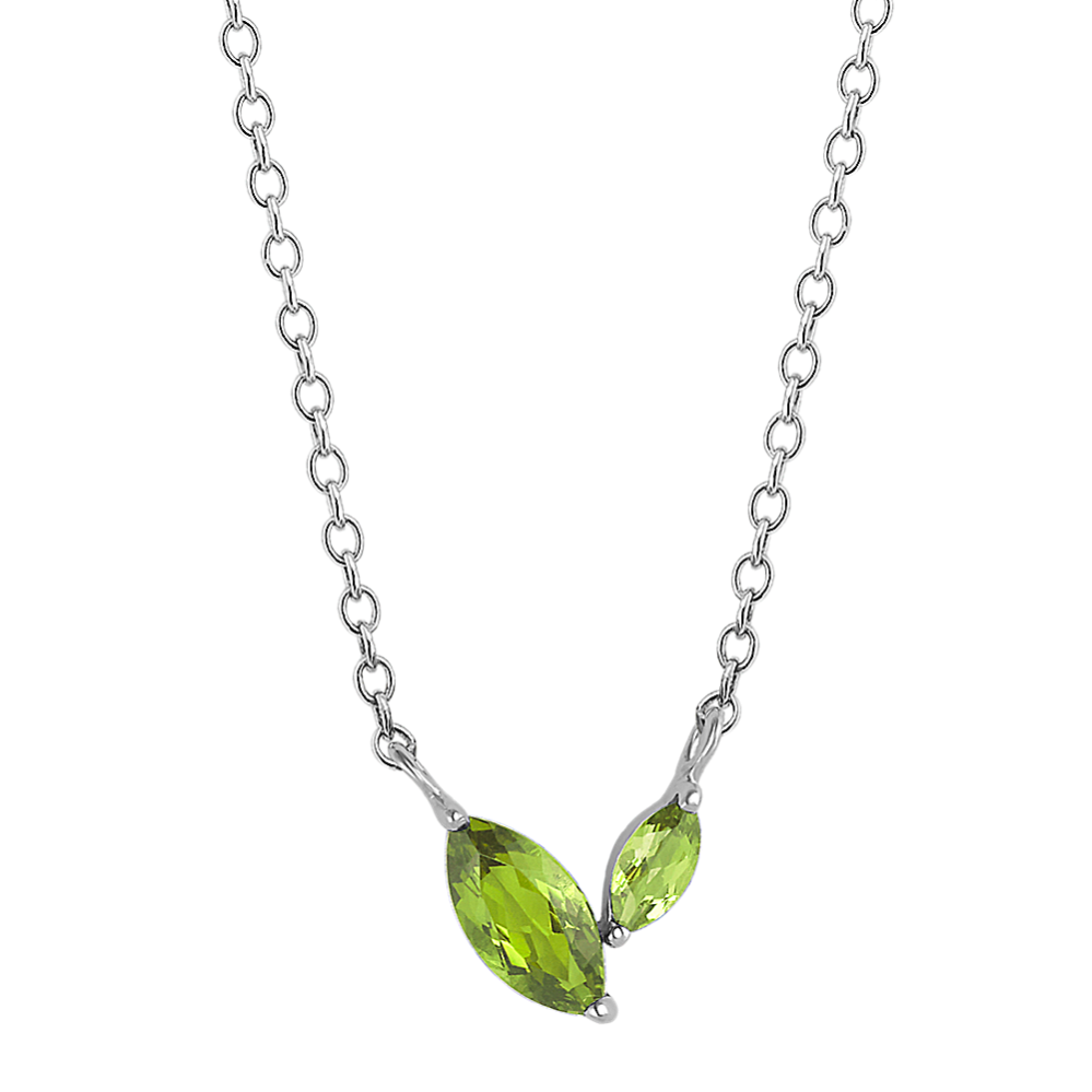Marquise Green Peridot Necklace (18 in.)
