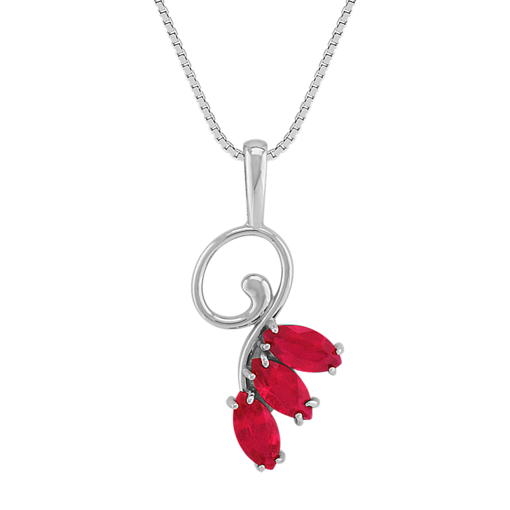 Marquise Ruby Pendant (18 in)