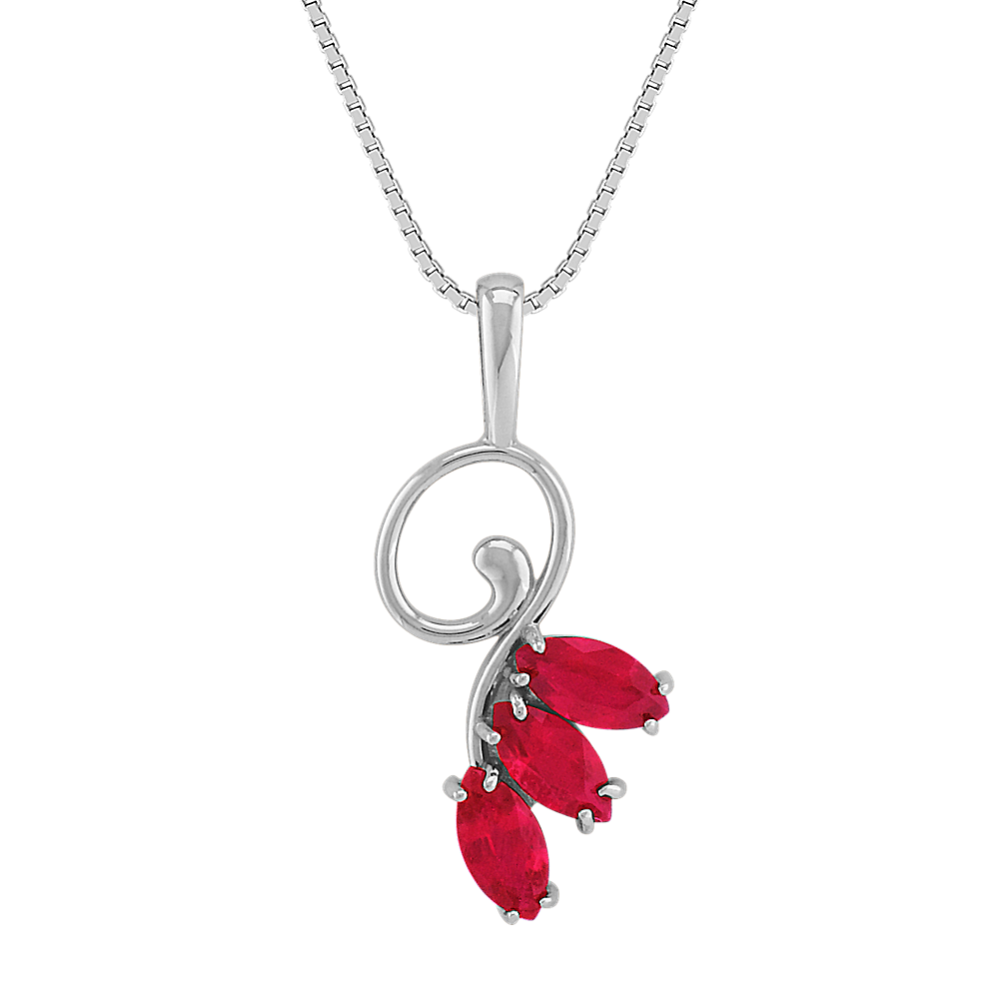 Marquise Ruby Pendant (18'')