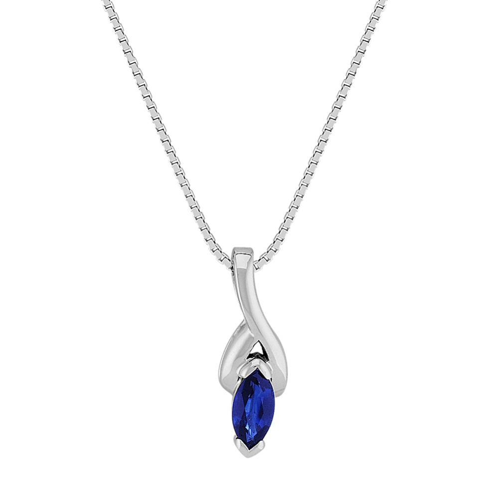 Marquise Sapphire Pendant (18 in)