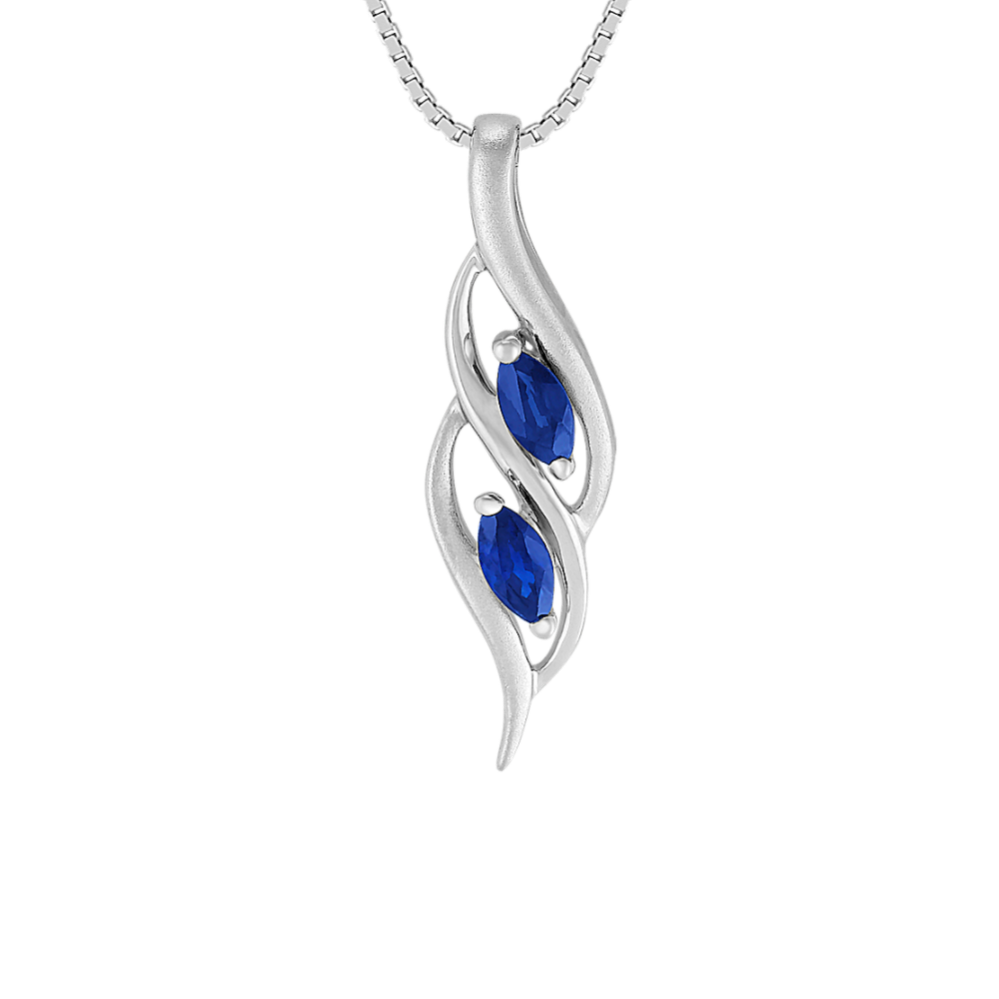 Marquise Sapphire Pendant (18'')