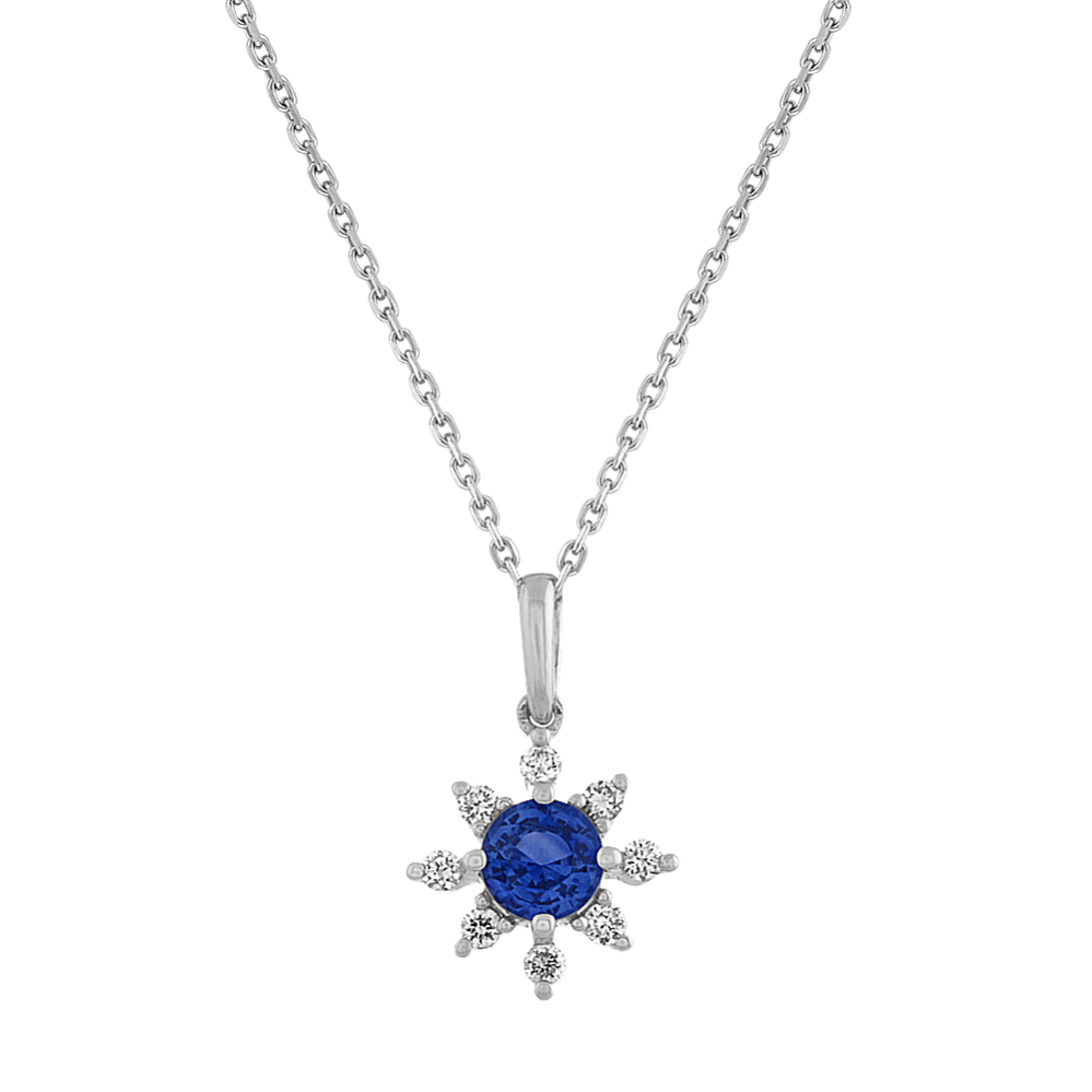 Kentucky Blue Sapphire & Diamond Star Pendant