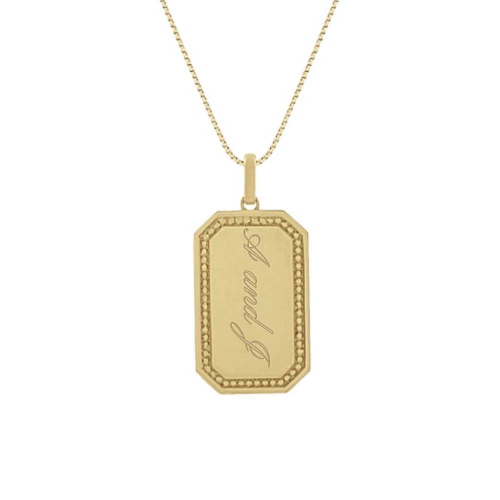 Gold mens cheap dog tag
