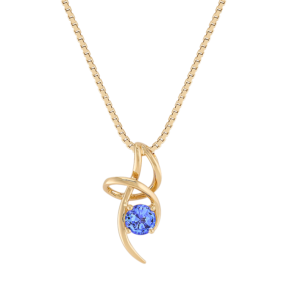 Milo Kentucky Blue Sapphire Pendant in 14K Yellow Gold (18 in)