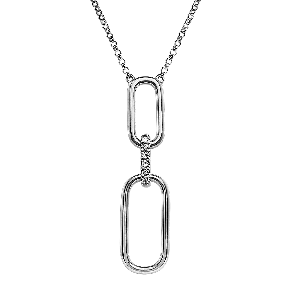 14K White Gold Two-Necklace Layering Clasp