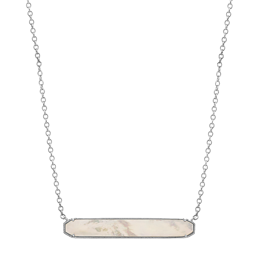 Mother-of-Pearl Bar Necklace (18'')